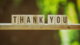  Wood sign that says Thank You